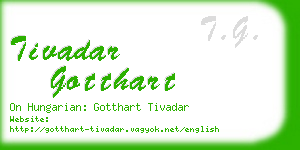 tivadar gotthart business card